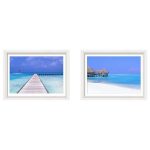 Silver and White Gloss Frame Beach Photography Print set 3 landscape Lux Street Online d4c2085e d3d3 4e68 897e 79af67cc10c1