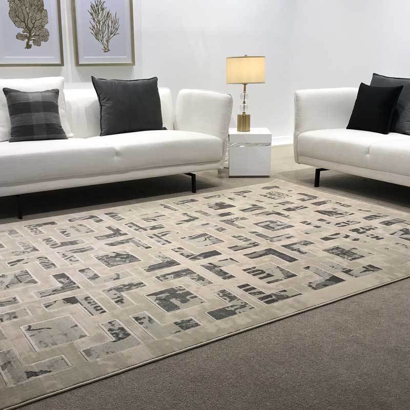 arctic luxury livingroom floor rug warm grey geometric pattern LS ICE4695 160 3a2eafc7 1dea 4586 afa2 c31ac0ed87b1
