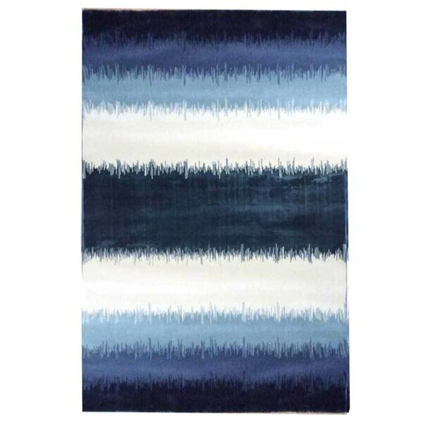 bermuda luxury floor rug blue white abstract pattern LS TIME01 160 8978ece7 580e 4603 a205 c3c291012254