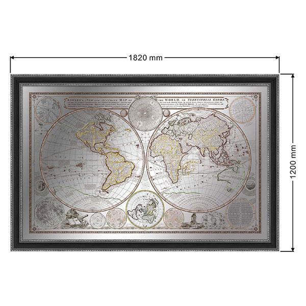 black frame carlington bowels antique world map silver print LS BQPT1766 eb7b2719 8fd9 45c9 86f3 6346dcb44aac