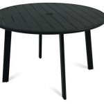 burleigh round outdoor table black aluminium