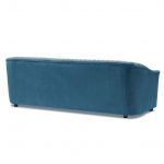 cambridge chanel quilted upholstered velvet 2 seater sofa denim 1