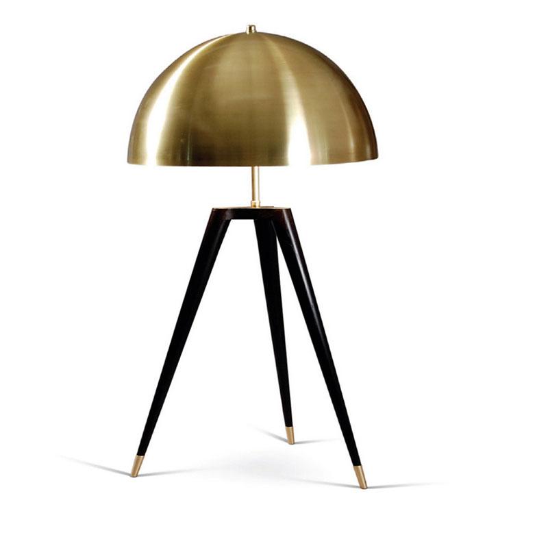 castro black tripod brass dome table lamp LS 8185