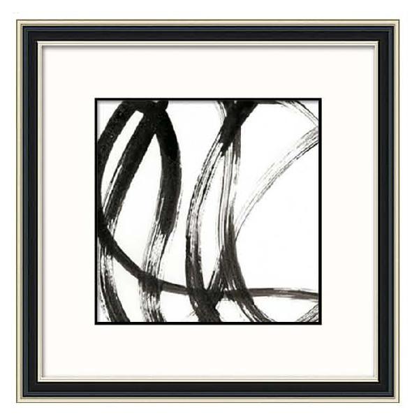 champagne gold black frame abstract artwork 01 LS PT2341 image 1