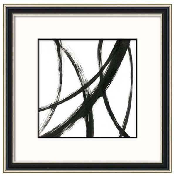 champagne gold black frame abstract artwork 02 LS PT2346 image 1