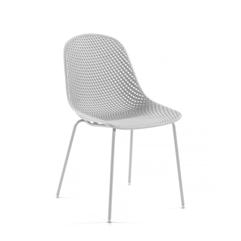 eric dining chair recycled plastic indoor outdoor white metal legs main image