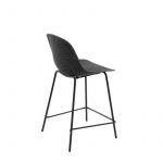 eric kitchen barstool recycled plastic indoor outdoor graphite metal legs back view