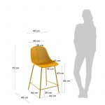 eric kitchen barstool recycled plastic indoor outdoor mustard metal legs dimensions