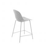 eric kitchen barstool recycled plastic indoor outdoor white metal legs back view
