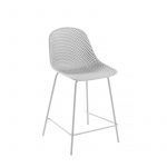 eric kitchen barstool recycled plastic indoor outdoor white metal legs main image