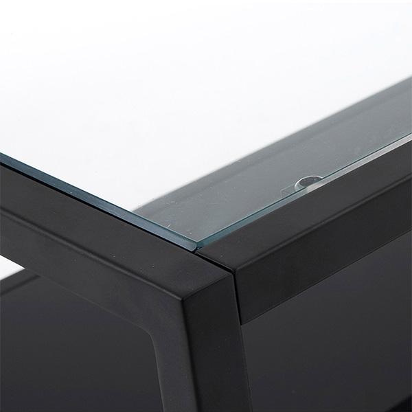 glebe black metal frame glass top rectangle coffee table 3 a2158044 c025 4c22 b01c 5fadf9c84212