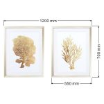 gold frame artwork gold coral art set 02 LS SWH199 5 landscape dimensions