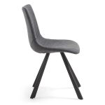 henri black synthetic leather black metal frame bucket style seat modern dining chair 2 9e0c00b4 eda6 40fb 9171 140d1272d028