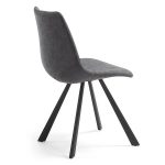 henri black synthetic leather black metal frame bucket style seat modern dining chair 3 69ad2780 c85a 4fb9 82f7 11f97f05e0f6