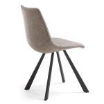 henri taupe synthetic leather black metal frame bucket style seat modern dining chair 3 1b0d727d bf91 48fa aa60 8719e80d2b8c