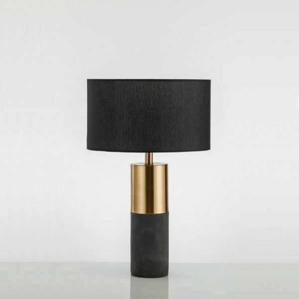 hudson concrete brass table lamp black lamp shade LS 8149