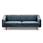 hyde luxury velvet 3 seater sofa matt black legs charcoal