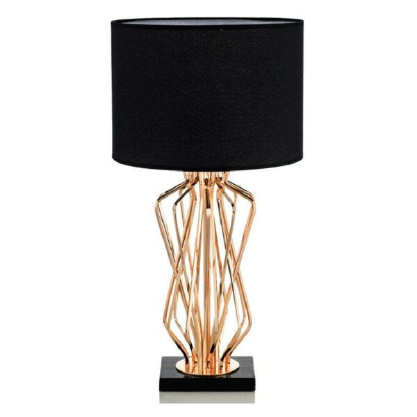 lombard gold frame table lamp black lamp shade LS 8256B