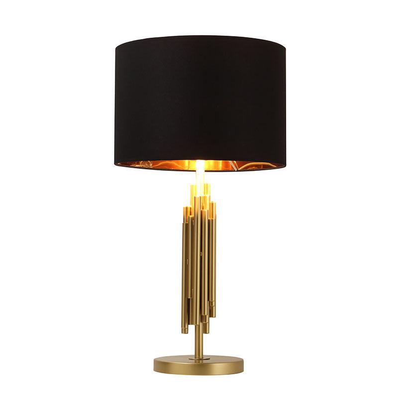 lonsdale gold table lamp with black lamp shade LS 8248