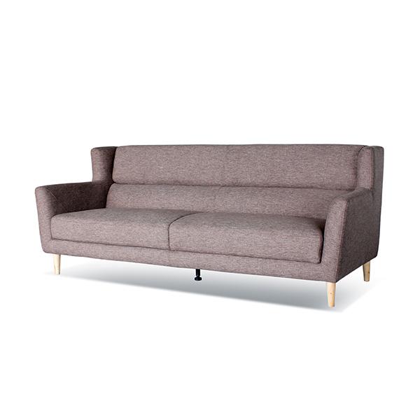 lux stree paddignton fixed back cushions lumbar support textured fabric MW 23 3 seater side view