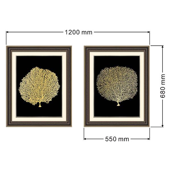 lux street Timber Frame Gold Foil Print Fan Coral Art set 1 landscape orientation dimensions d99ed3da cbdc 49e1 b0ae ca028e25c674