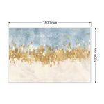 lux street alight large canvas artwork modern abstract gold foil detail white timber frame SL ID018 dimensiosn