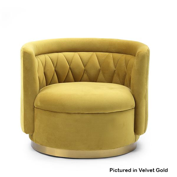 lux street aston occasional chair swivel luxury velvet MW 1956 YK15002 28 gold