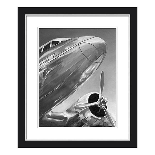 lux street aviation 1 aeroplane runway black and white pair with aviation 2 PT2339 black frame office