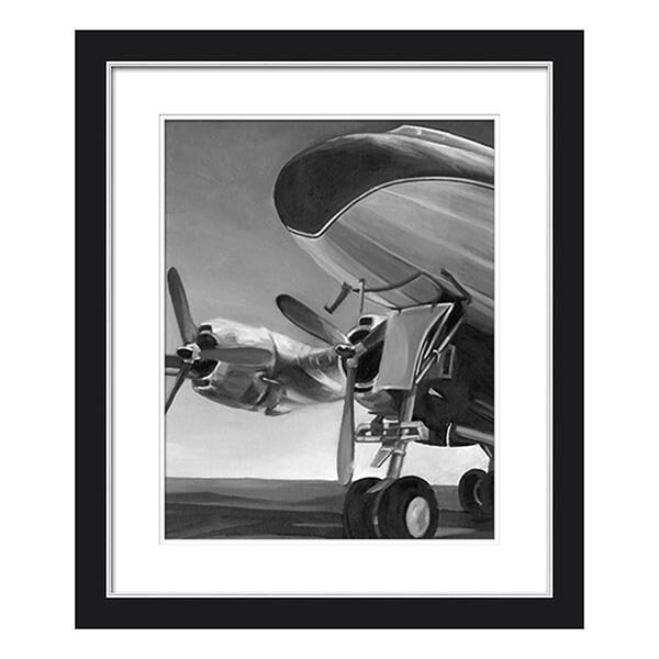 lux street aviation 2 aeroplane runway black and white pair with aviation 1 PT2340 black frame office