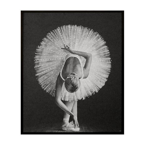 lux street ballerina 1 black and white special artwork crystal SWH00440 sparkle diamonds