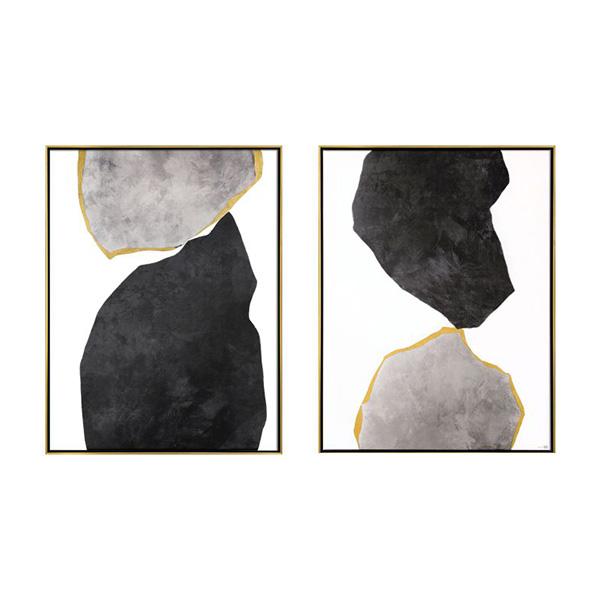 lux street boulders pair modern black silver gold YH01268 black frame image main image