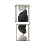 lux street boulders pair modern black silver gold YH01268 black frame image portrait dimensions