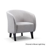 lux street brixton occasional tub chair linen LS 991362 bedroom chair woven light grey