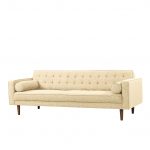 lux street buttoned hamptons style 3 seater cream