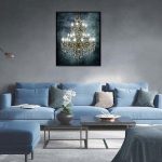 lux street chandelier canvas print DH0078 twinkle ballroom light traditional deco modern art room setting