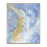 lux street cloudy bay abstract modern art gold foil detail timber frame SL ID010 main image