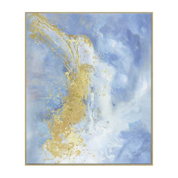 lux street cloudy bay abstract modern art gold foil detail timber frame SL ID010 main image