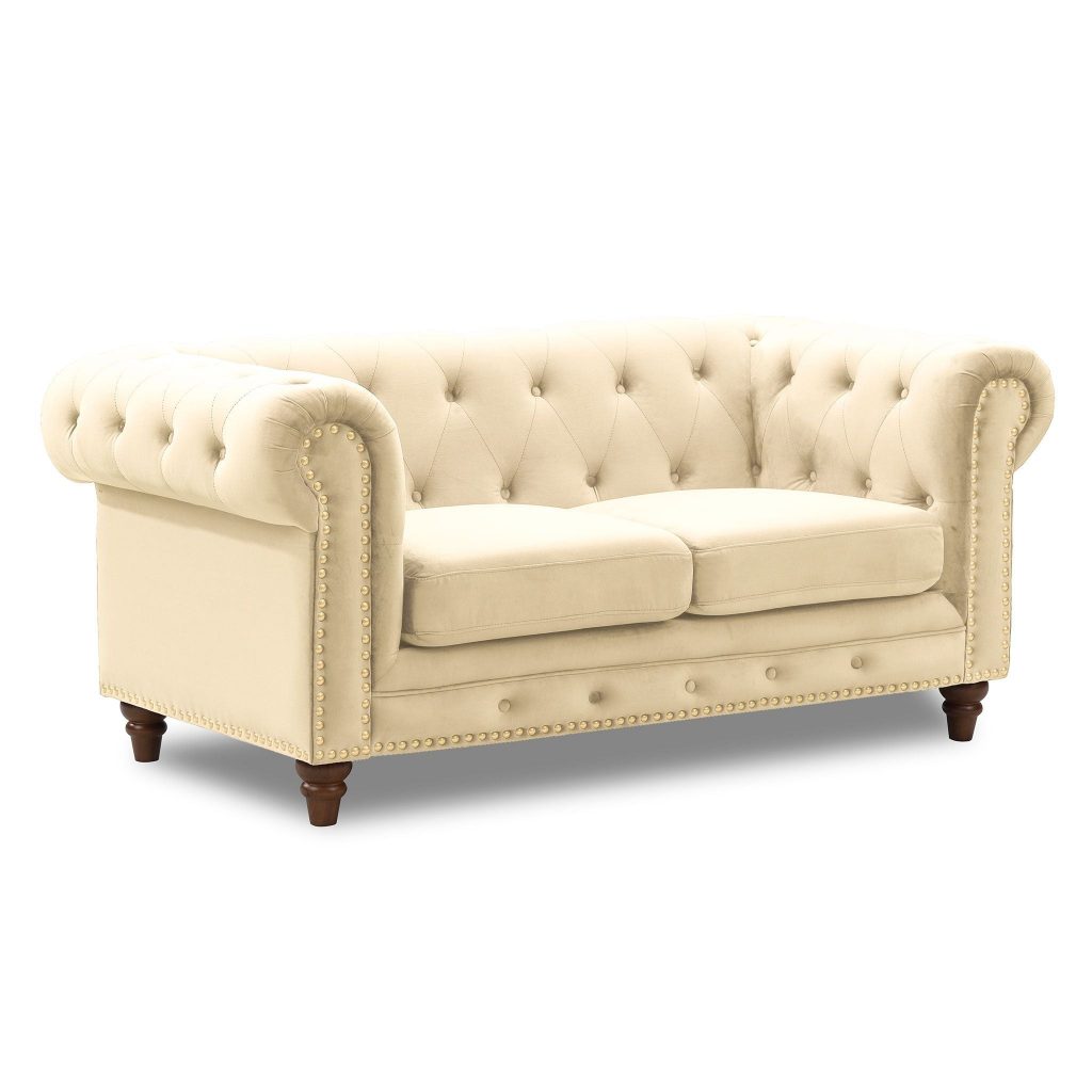 lux street eaton buttoned hamptons style 1 seater 2 1 beige base cream H600