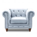 lux street eaton buttoned hamptons style 1 seater wedgewood base velvet H600