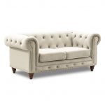 lux street eaton buttoned hamptons style 1 seater2 taupe H600 1