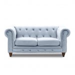 lux street eaton buttoned hamptons style 2 seater wedgewood base velvet H600