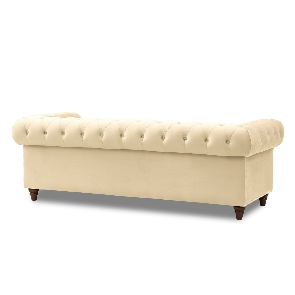 lux street eaton buttoned hamptons style 3 seater cream base H600 3