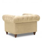 lux street eaton buttoned hamptons style arm chair button legs cream H600 3