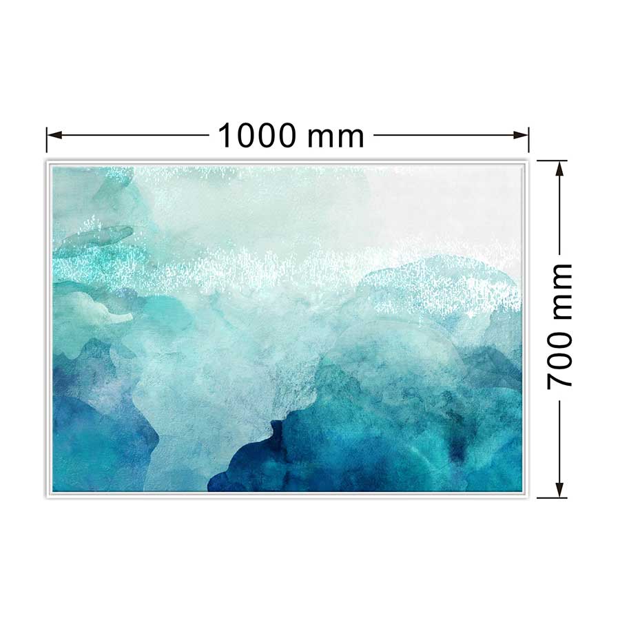 lux street frozen landscape artwork modern abstract ice large canvas white timber frame SL ID007 dimensions
