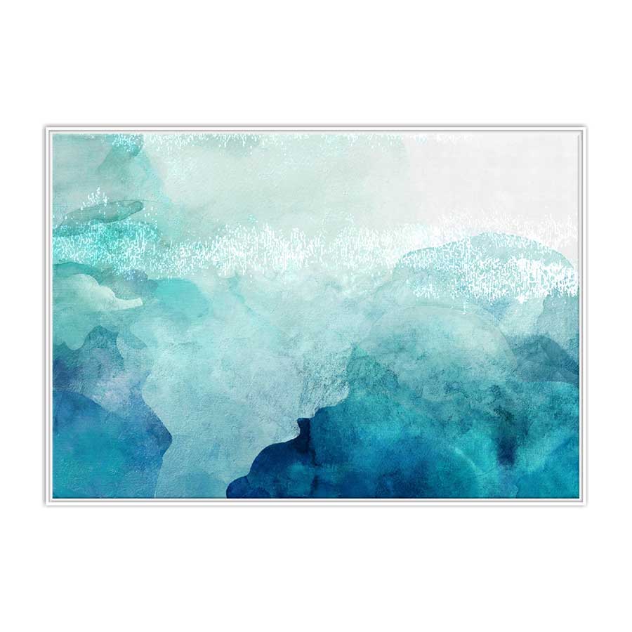 lux street frozen landscape artwork modern abstract ice large canvas white timber frame SL ID007 main image