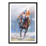lux street jockey club set 1 artwork horse racing water colour prints BQPT967 3 image a