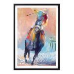 lux street jockey club set 2 artwork horse racing water colour prints BQPT967 1 image b