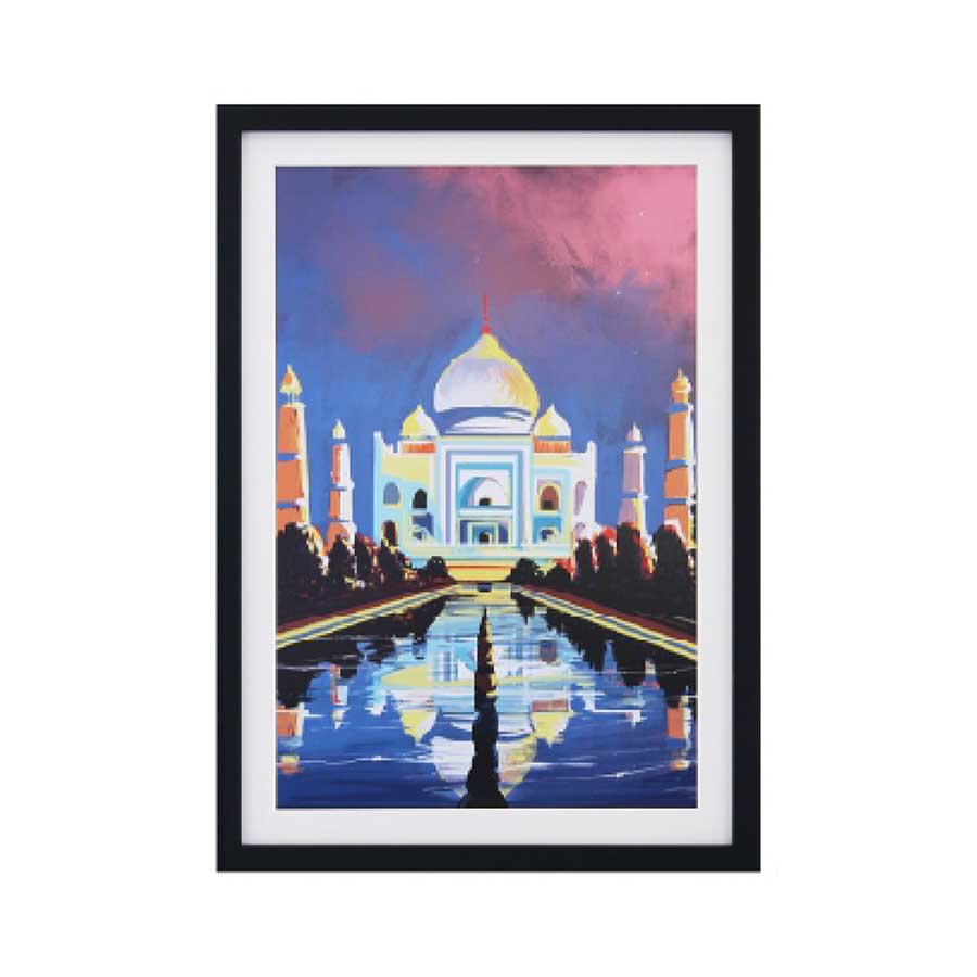 lux street landmark set 1 water colour print taj mahal opera house image a