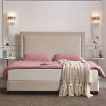 lux street lucca velvet linen upholstered bedhead SK 07 luxury