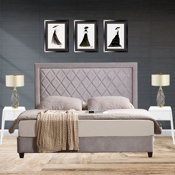 lux street milano velvet upholstered bedhead SK 33 luxury lifestyle